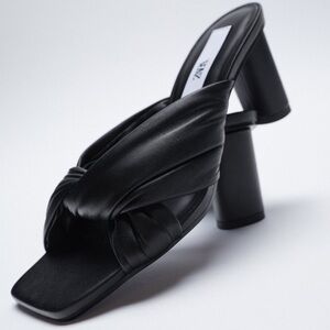 ZARA Quilted Leather Mules